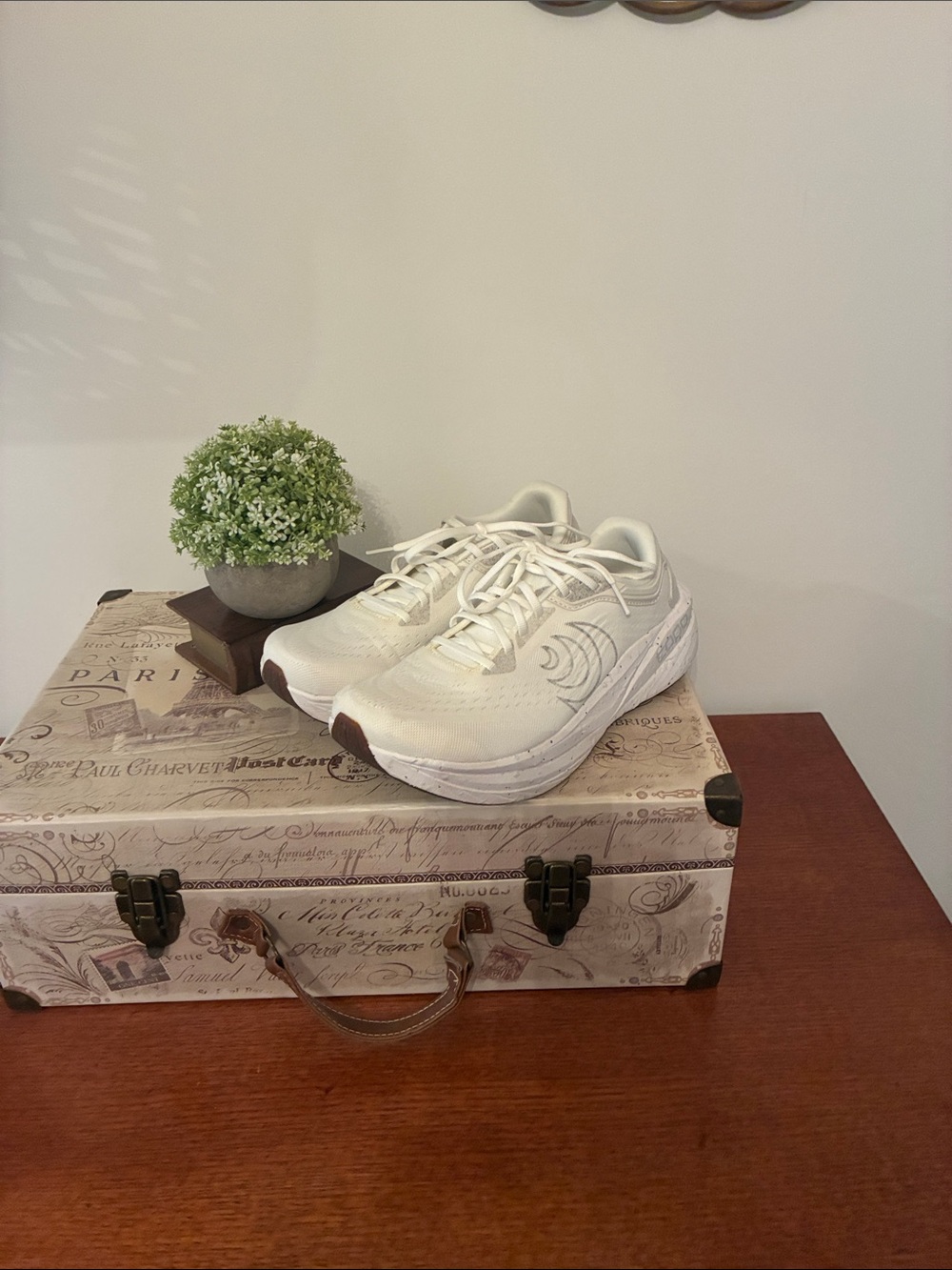 Topo Athletic White Cushioned Lace-Up Sneakers